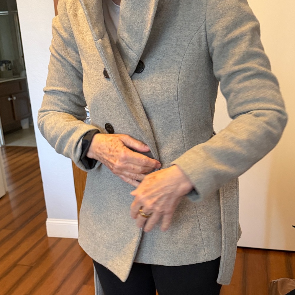 Zara Basic Gray Wool Coat - image 6